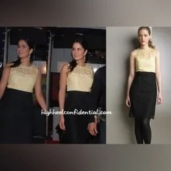 Milly Yellow And Black Lace Sheath Dress Bow Waist Button Back size 2 - Picture 13 of 13